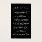 警察官青線警官の祈りの言葉カード (正面)