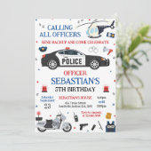 警察官 こどもの誕生日招待状 招待状 (スタンド正面)