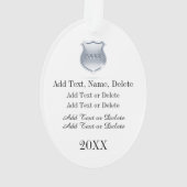 警察官 オーナメント (裏面)