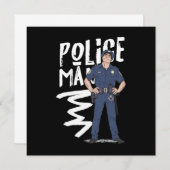 警察官 ギフト 警察 警察署員 プレゼント 招待状 (正面/裏面)