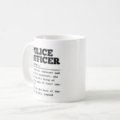 警察官 コーヒーマグカップ (正面左)