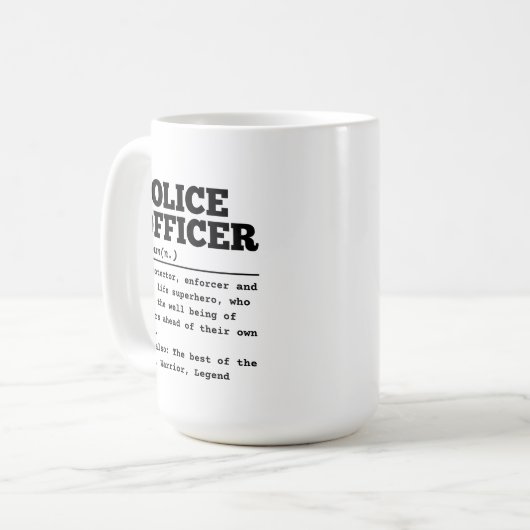 警察官 コーヒーマグカップ (正面左)