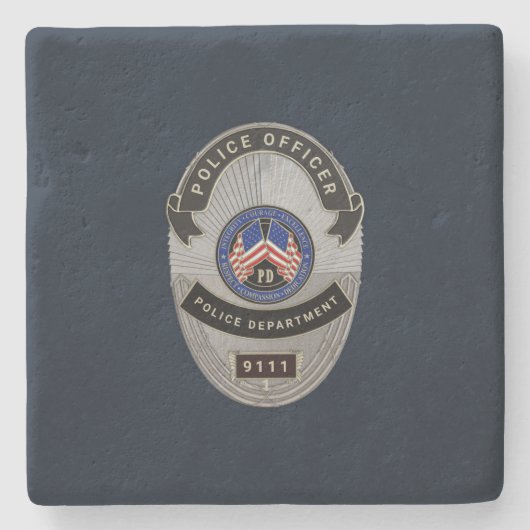 警察官 ストーンコースター (正面)