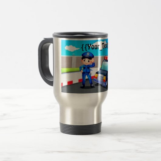 警察官 トラベルマグ (正面左)