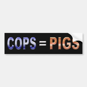 警察官=ブタ バンパーステッカー