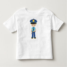 警察官、ポリスオフィサー、コップ、金髪 トドラーTシャツ