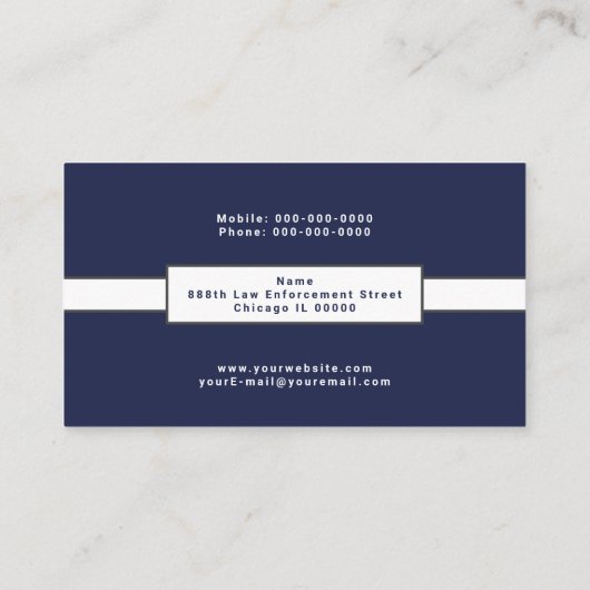 警察官 名刺 (裏面)