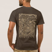 警察官: 新しいワイシャツ-ブラウン Tシャツ (裏面)