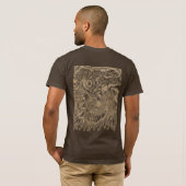 警察官: 新しいワイシャツ-ブラウン Tシャツ (裏面フル)