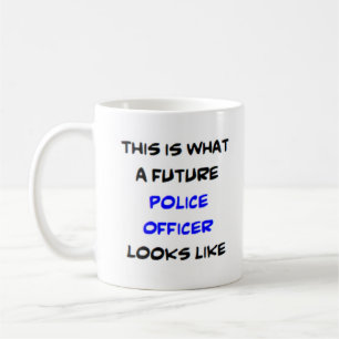 警察官,未来 コーヒーマグカップ