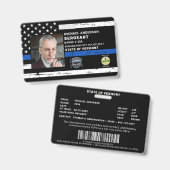 警察官 法執行機関 オーダーメイド フォト ID カード バッジ (正面＆裏面)