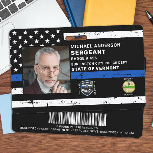 警察官 法執行機関 オーダーメイド フォト ID カード バッジ