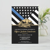 警察官 法執行機関 退職パーティー 招待状 (スタンド正面)