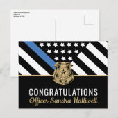 警察官 法執行機関 退職祝い ポストカード (正面/裏面)