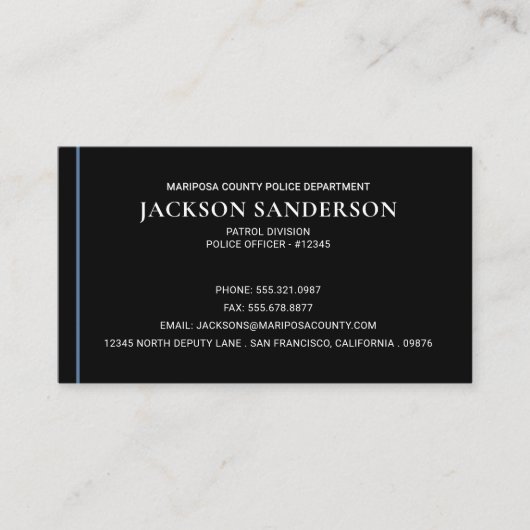 警察官 警察署 名刺 (正面)