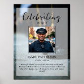 警察官 追悼の写真、葬儀 ポスター (正面)