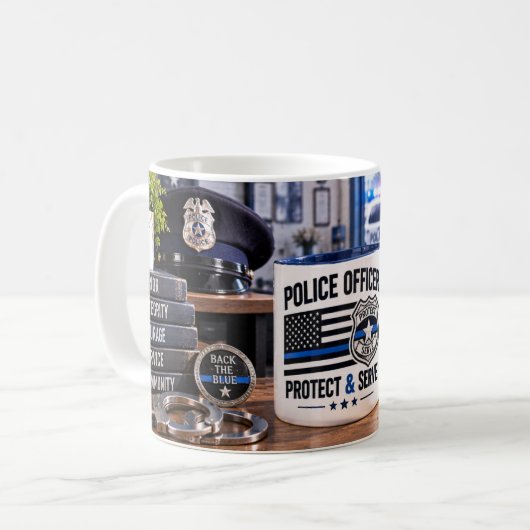 警察官 Protect & Serve マグカップ (正面左)