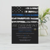 警察官 | Thin Blue Line Police Retivement 招待状 (スタンド正面)