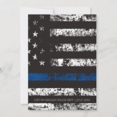 警察官 | Thin Blue Line Police Retivement 招待状 (裏面)