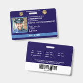 警察官ID バッジ (正面&裏面)
