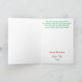 警察官K-9犬シルエットのクリスマスカード カード (内部)