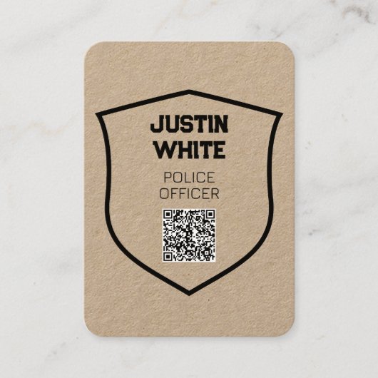 警察官QRコード名刺 名刺 (正面)
