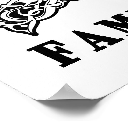 警察家族タトゥー ポスター (角)