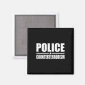警察対テロ法執行コストーム服 マグネット (正面/裏面)