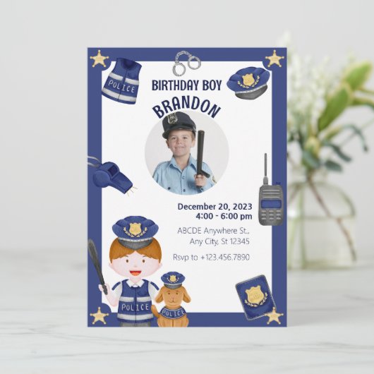 警察少年からの招待 招待状 (スタンド正面)