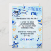 警察少年バースデーパーティーサンキューカード 招待状 (正面)