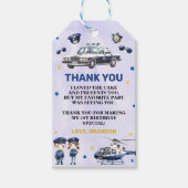 警察少年1歳の誕生日パーティー ギフトタグ (正面)