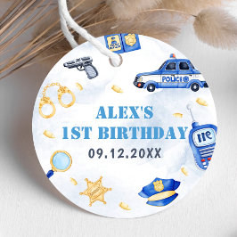 警察少年1歳の誕生日パーティー フェイバータグ