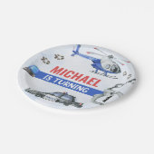 警察少年1歳の誕生日パーティー ペーパープレート (アングル)