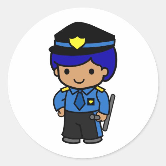 警察少年 ラウンドシール (正面)