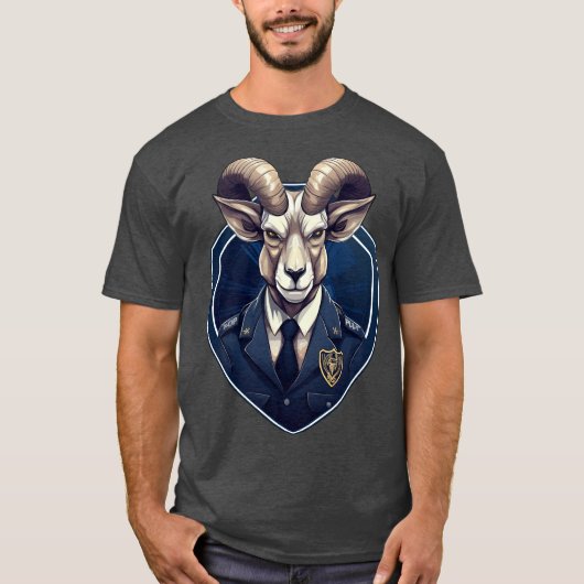 警察山羊座Tシャツ Tシャツ (正面)