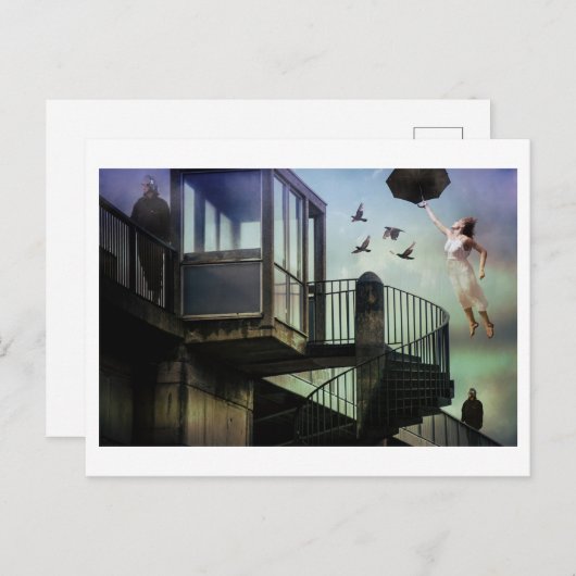 警察州超現実美術ファンタジー ポストカード (正面/裏面)