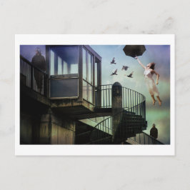 警察州超現実美術ファンタジー ポストカード