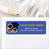 警察帽と手錠差出人住所ラベル ラベル (インサイチュ)