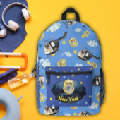 警察帽とK-9ユニットおもしろいかわいいプリントカットソーバッグ プリントバックパック