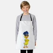 警察帽を被った警察官としてのアヒル エプロン (着用した状態)