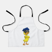 警察帽を被った警察官としてのアヒル エプロン (正面)