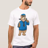 警察帽を被って警察官になる Tシャツ (正面)