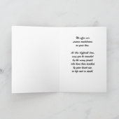 警察悔やみや弔慰のブルー《写真》ぼけ味 カード (内部)