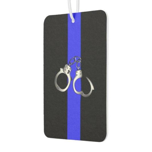 警察手錠の細いブルーライン カーエアーフレッシュナー (左)