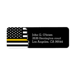 警察指令員スタイルアメリカ国旗 ラベル