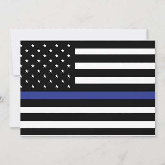 警察探偵の退職ブルーラインフラグ 招待状 (裏面)