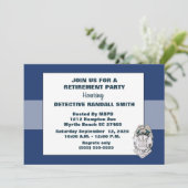 警察探偵定年ブルー招待状 招待状 (スタンド正面)