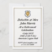 警察探偵退職招待状 招待状 (裏面)