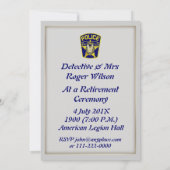 警察探偵退職招待状 招待状 (裏面)