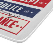 警察救急車Thunder_Coveを消火 カッティングボード (角)